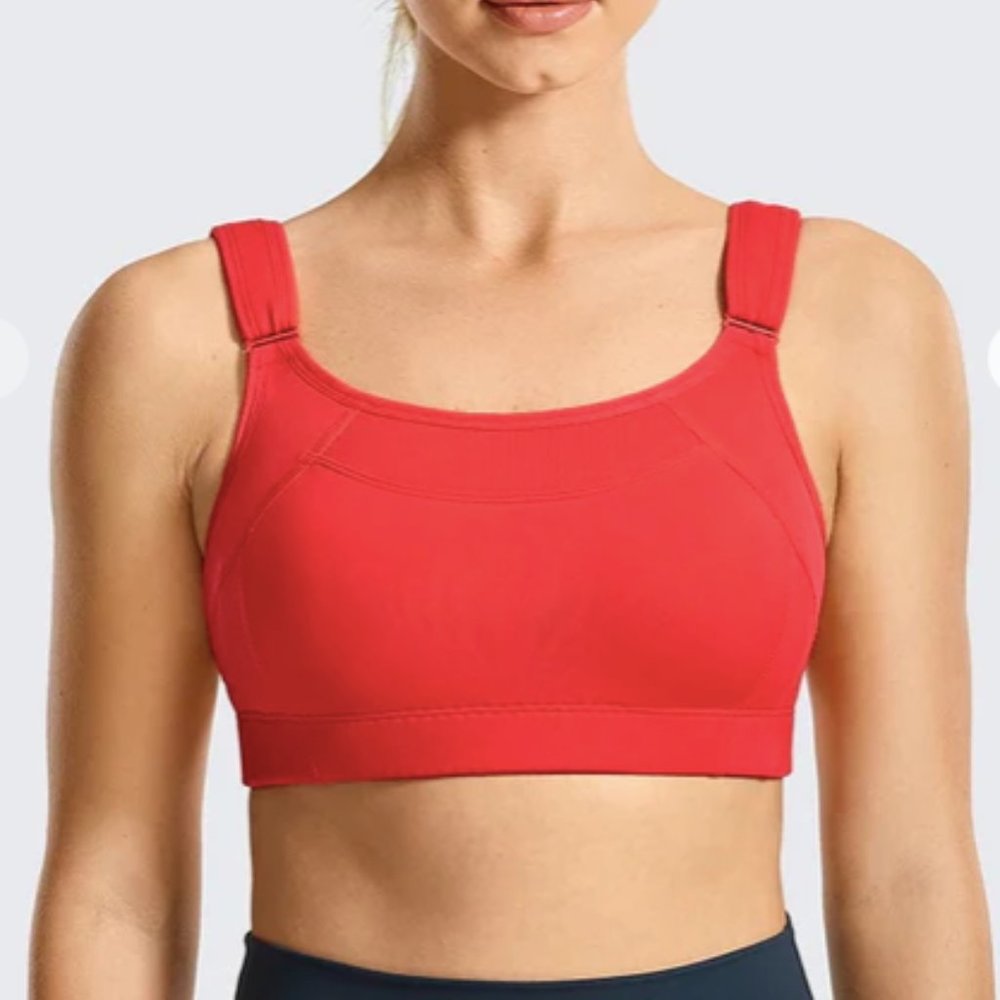 New Balance Women's Shockingly Unshocking Bra 34D - red